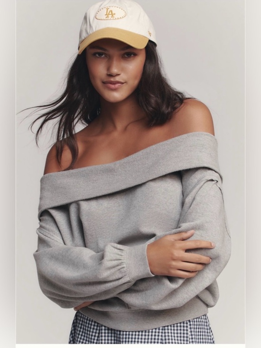Anthropologie Long-Sleeve Slouchy Off-The-Shoulder Top NWT